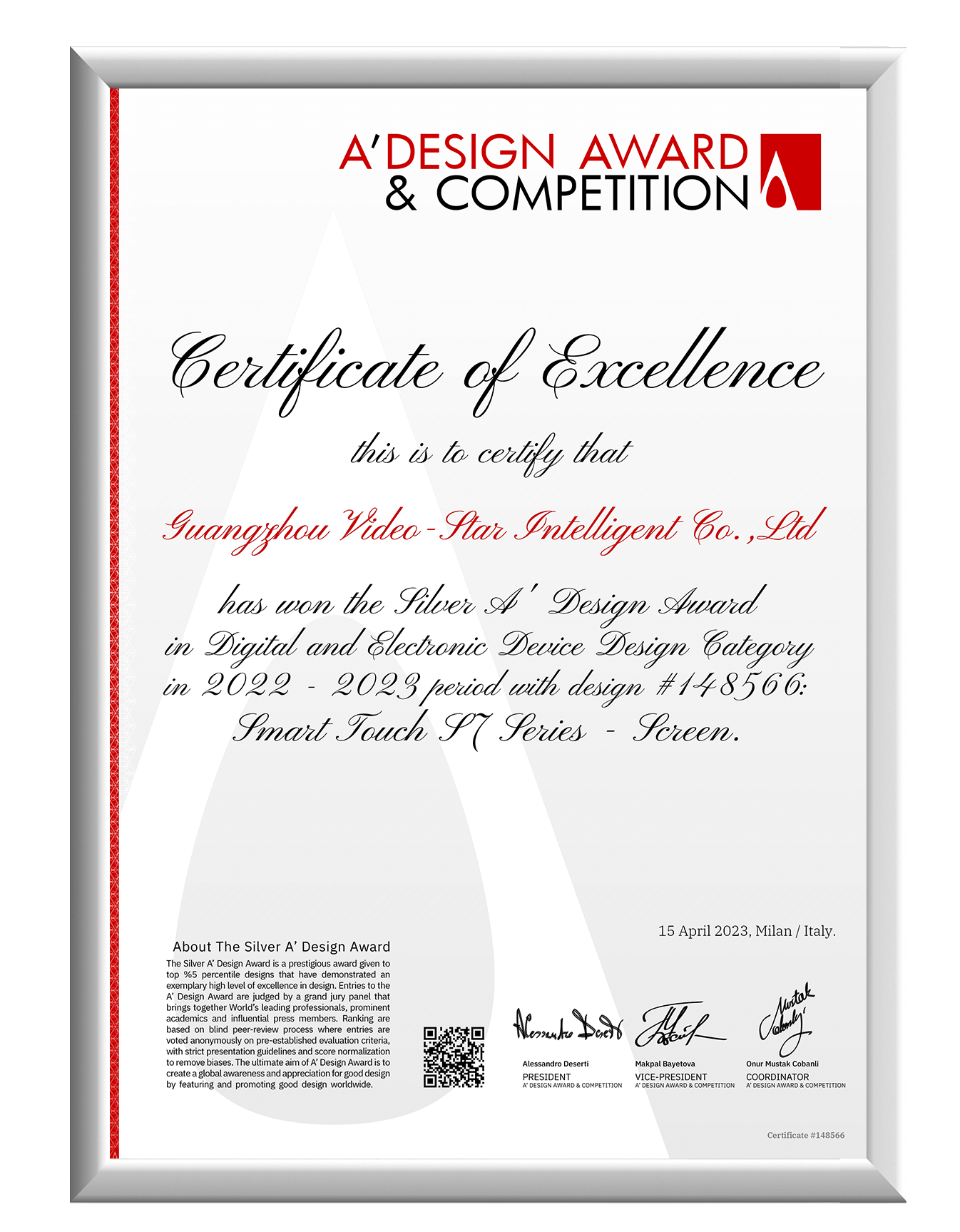 意大利A’設(shè)計(jì)獎(jiǎng)